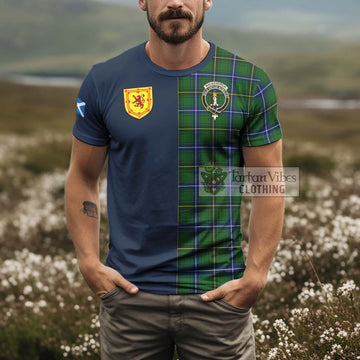 Tartan Vibes Clothing MacKendrick Modern Tartan T-Shirt Alba with Scottish Lion Royal Arm Half Style