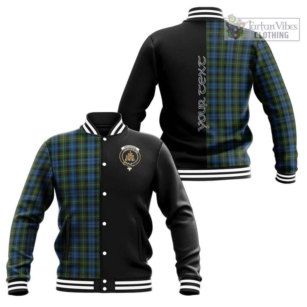 Mackenzie (Mckenzie) Tartan Baseball Jacket with Family Crest and Half Of Me Style Unisex - Tartanvibesclothing Shop