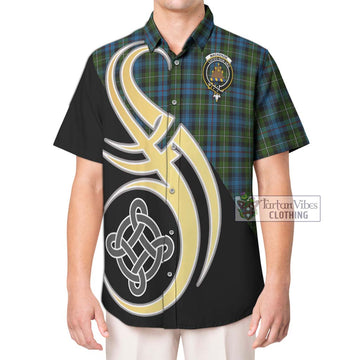 Mackenzie (Mckenzie) Tartan Hawaiian Shirt with Family Crest and Celtic Symbol Style