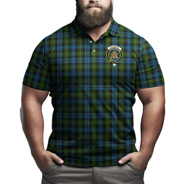 Mackenzie (Mckenzie) Tartan Men's Polo Shirt with Family Crest