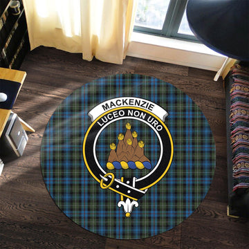 mackenzie-tartan-round-rug-with-family-crest