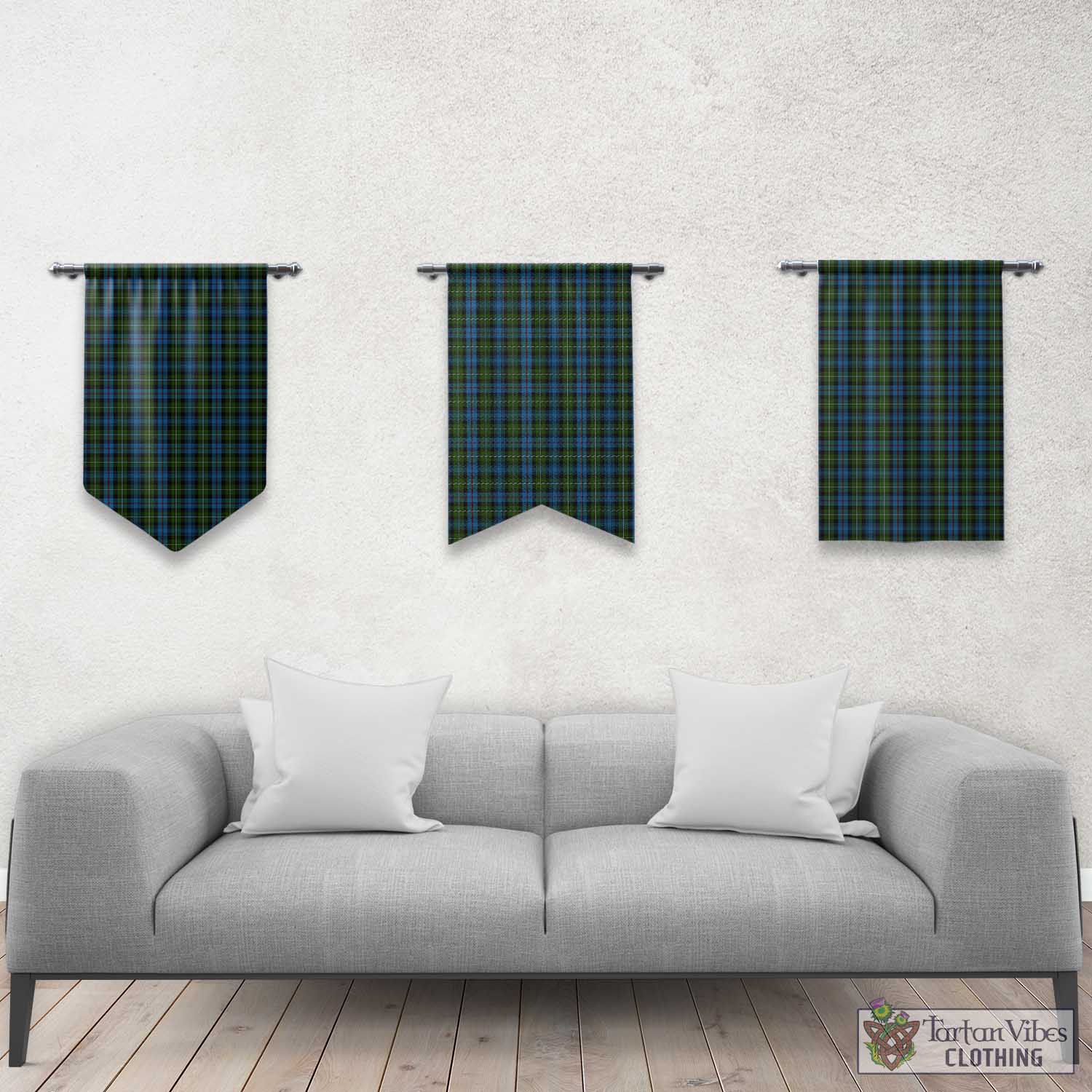 Tartan Vibes Clothing MacKenzie Tartan Gonfalon, Tartan Banner