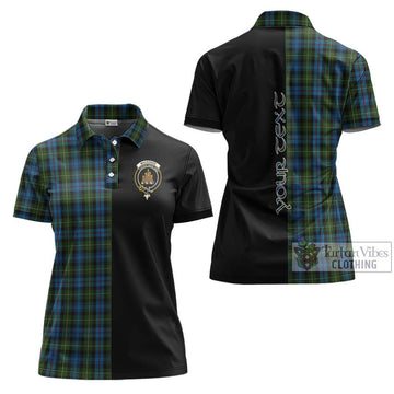Mackenzie (Mckenzie) Tartan Women's Polo Shirt with Family Crest and Half Of Me Style Women - Tartanvibesclothing Shop