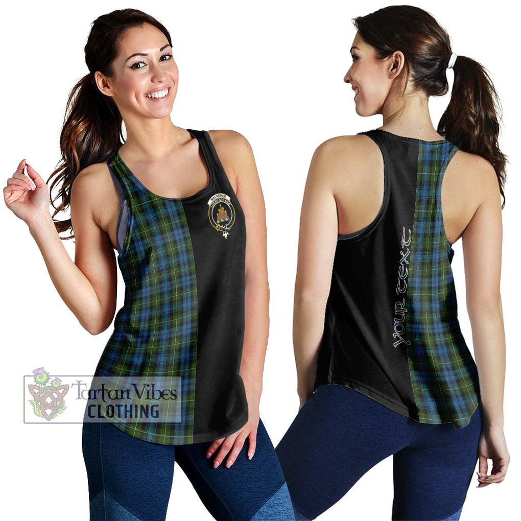 Mackenzie (Mckenzie) Tartan Women's Racerback Tanks with Family Crest and Half Of Me Style 4XL - Tartanvibesclothing Shop