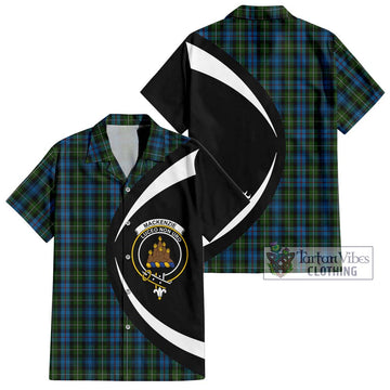 Mackenzie (Mckenzie) Tartan Hawaiian Shirt with Family Crest Circle Style