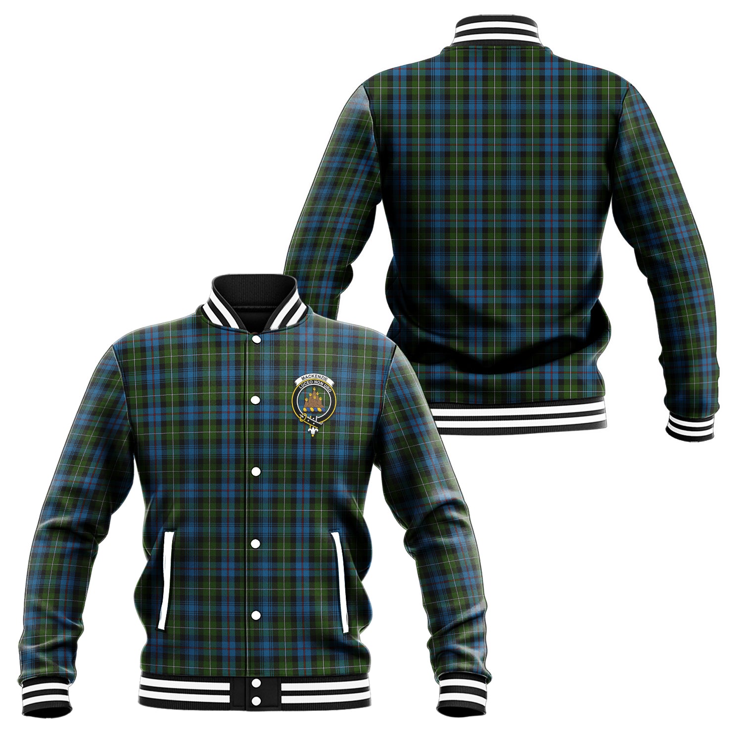 Mackenzie (Mckenzie) Tartan Baseball Jacket with Family Crest Unisex - Tartan Vibes Clothing