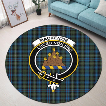 mackenzie-tartan-round-rug-with-family-crest