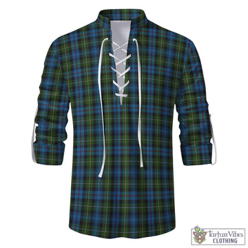Tartan Vibes Clothing MacKenzie Tartan Men's Scottish Traditional Jacobite Ghillie Kilt Shirt