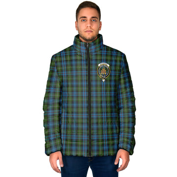 Mackenzie (Mckenzie) Tartan Padded Jacket with Family Crest
