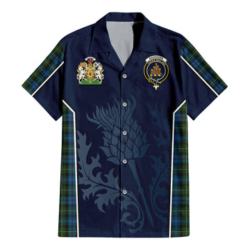 Mackenzie (Mckenzie) Tartan Hawaiian Shirt with Family Crest and Scottish Thistle Vibes Sport Style