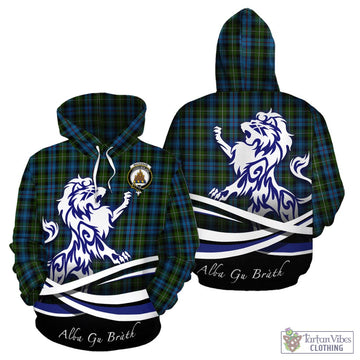 MacKenzie Tartan Hoodie with Alba Gu Brath Regal Lion Emblem