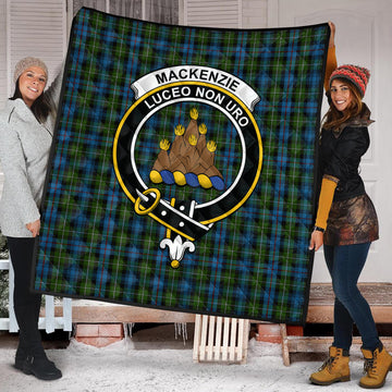 Mackenzie (Mckenzie) Tartan Quilt with Family Crest