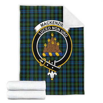 MacKenzie Tartan Blanket with Family Crest
