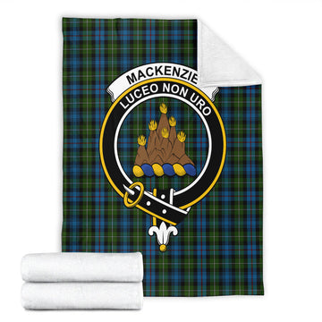 Mackenzie (Mckenzie) Tartan Blanket with Family Crest