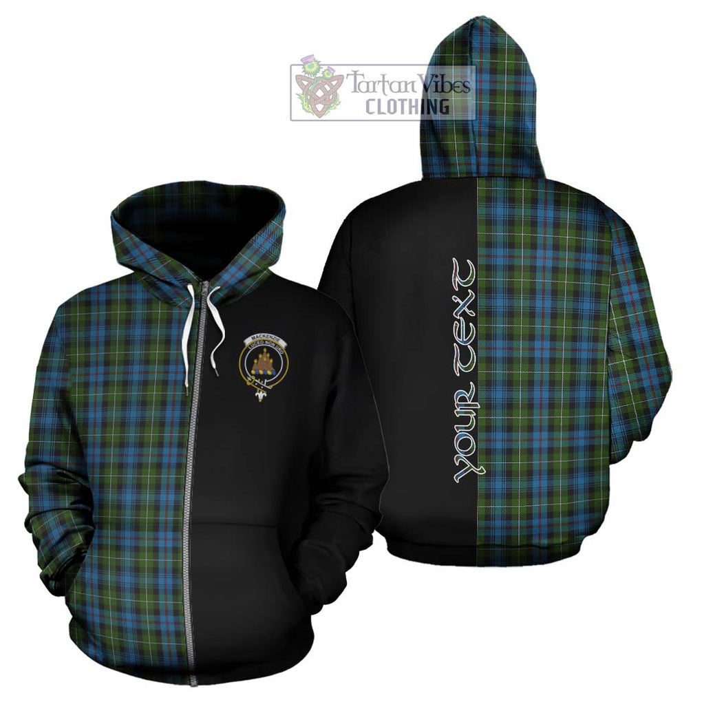 Mackenzie (Mckenzie) Tartan Hoodie with Family Crest and Half Of Me Style - Tartanvibesclothing Shop