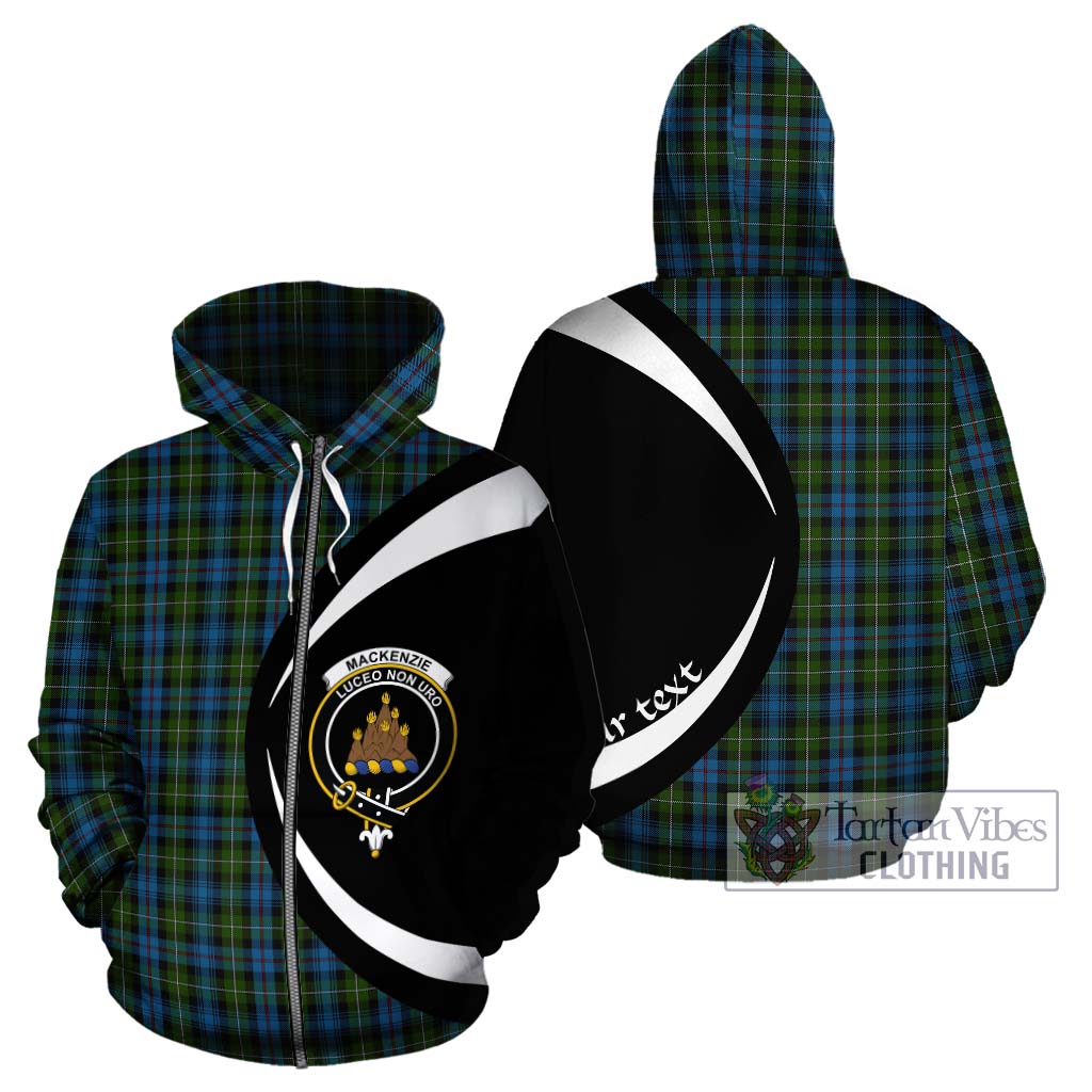 Tartan Vibes Clothing Mackenzie Tartan Hoodie with Family Crest Circle Style