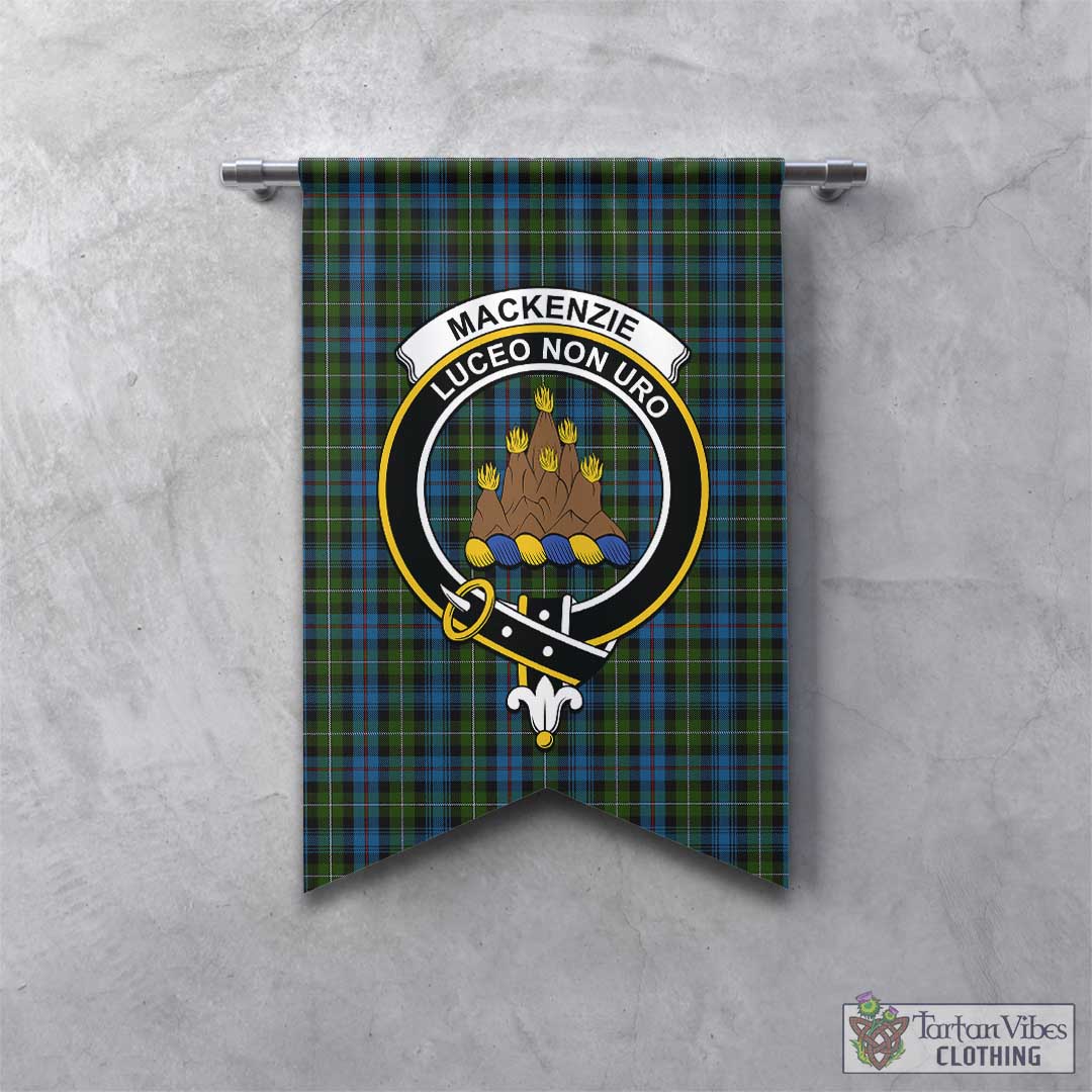 Tartan Vibes Clothing MacKenzie Tartan Gonfalon, Tartan Banner with Family Crest