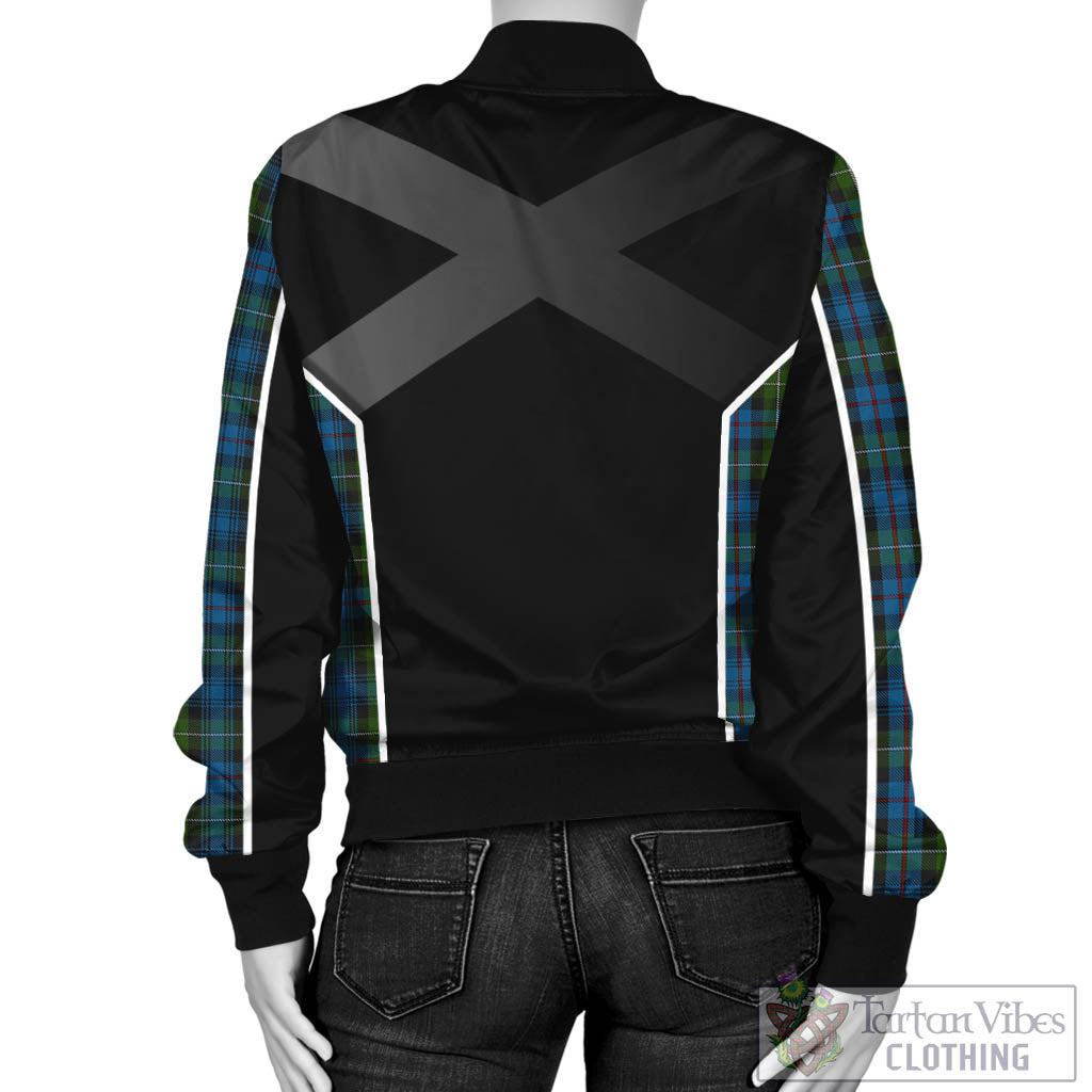 Tartan Vibes Clothing MacKenzie Tartan Bomber Jacket with Family Crest and Scottish Thistle Vibes Sport Style
