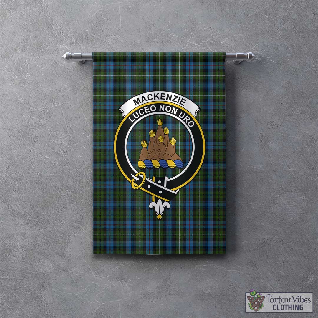 Tartan Vibes Clothing MacKenzie Tartan Gonfalon, Tartan Banner with Family Crest