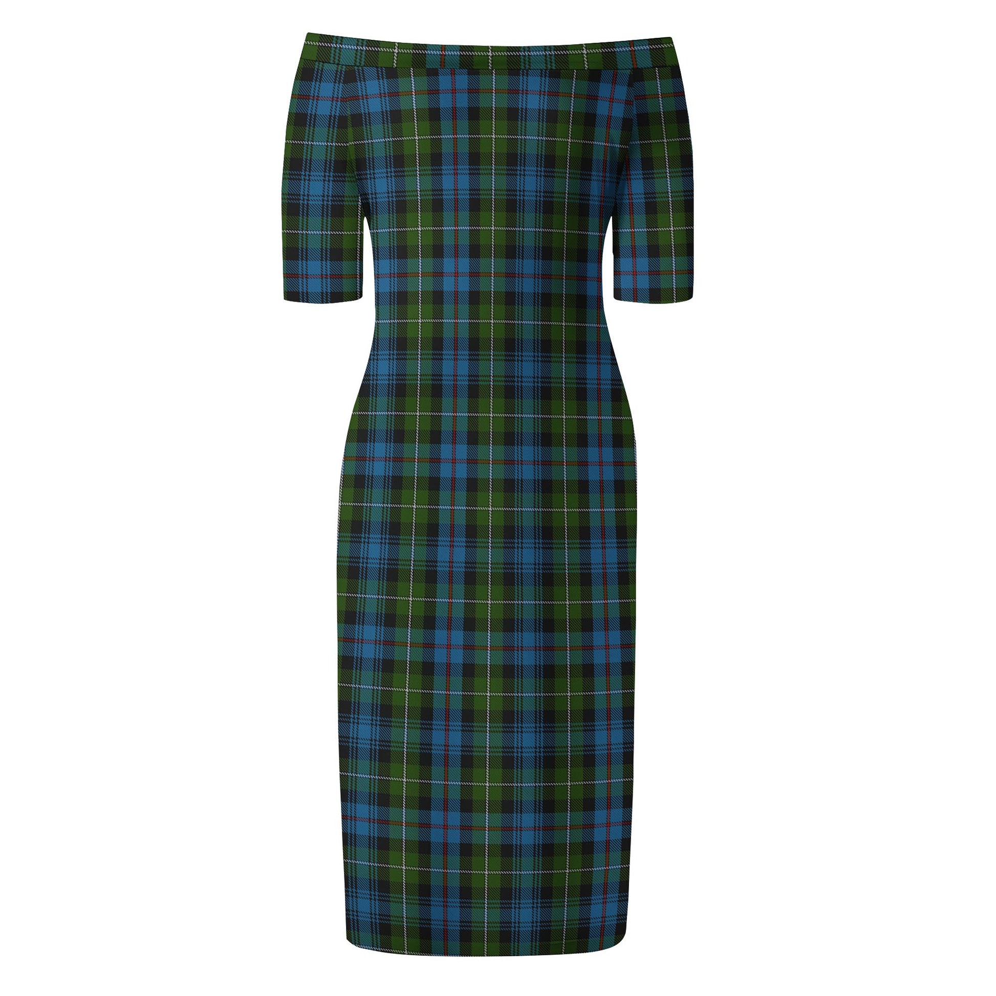 MacKenzie Tartan Off Shoulder Lady Dress - Tartanvibesclothing