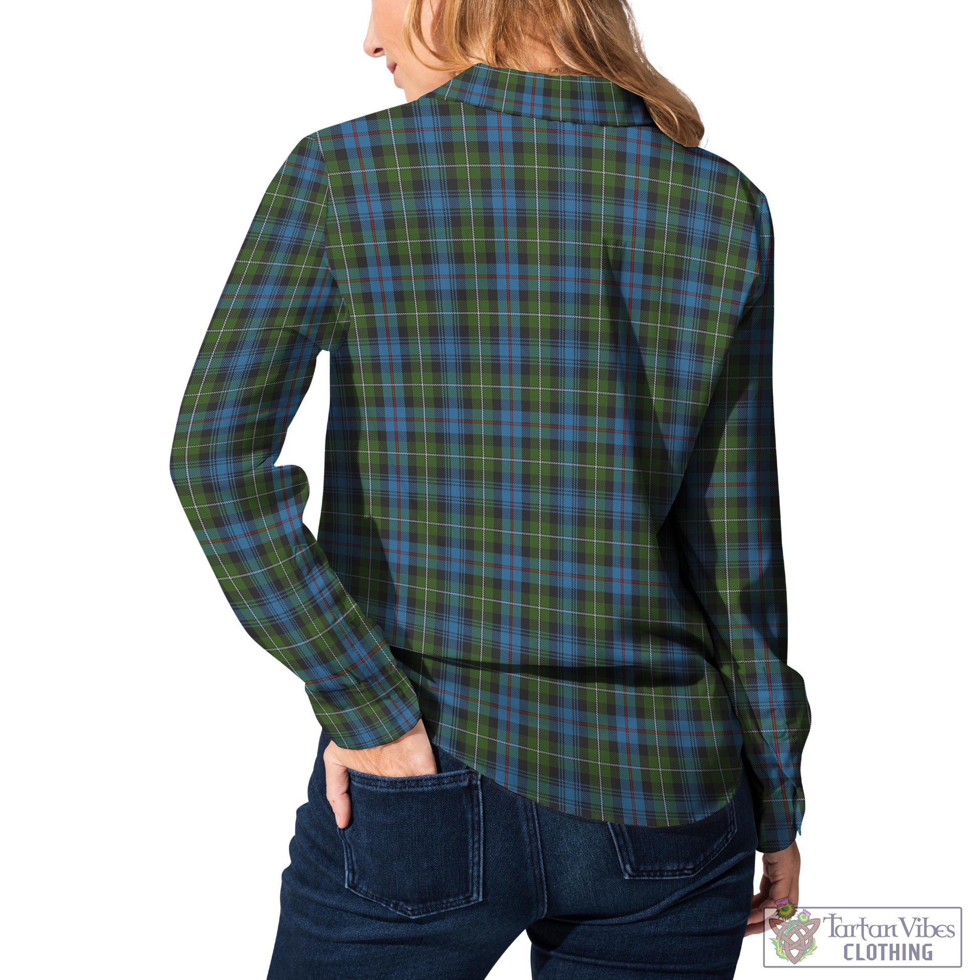 Tartan Vibes Clothing MacKenzie Tartan Womens Casual Shirt with Family Crest