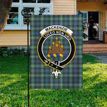MacKenzie Ancient Tartan Flag with Family Crest