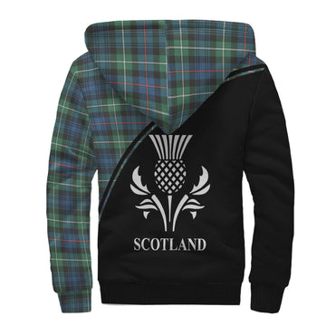 MacKenzie Ancient Tartan Sherpa Hoodie with Family Crest Curve Style