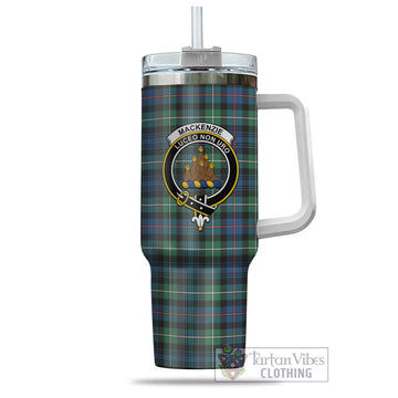 MacKenzie Ancient Tartan and Family Crest Tumbler with Handle