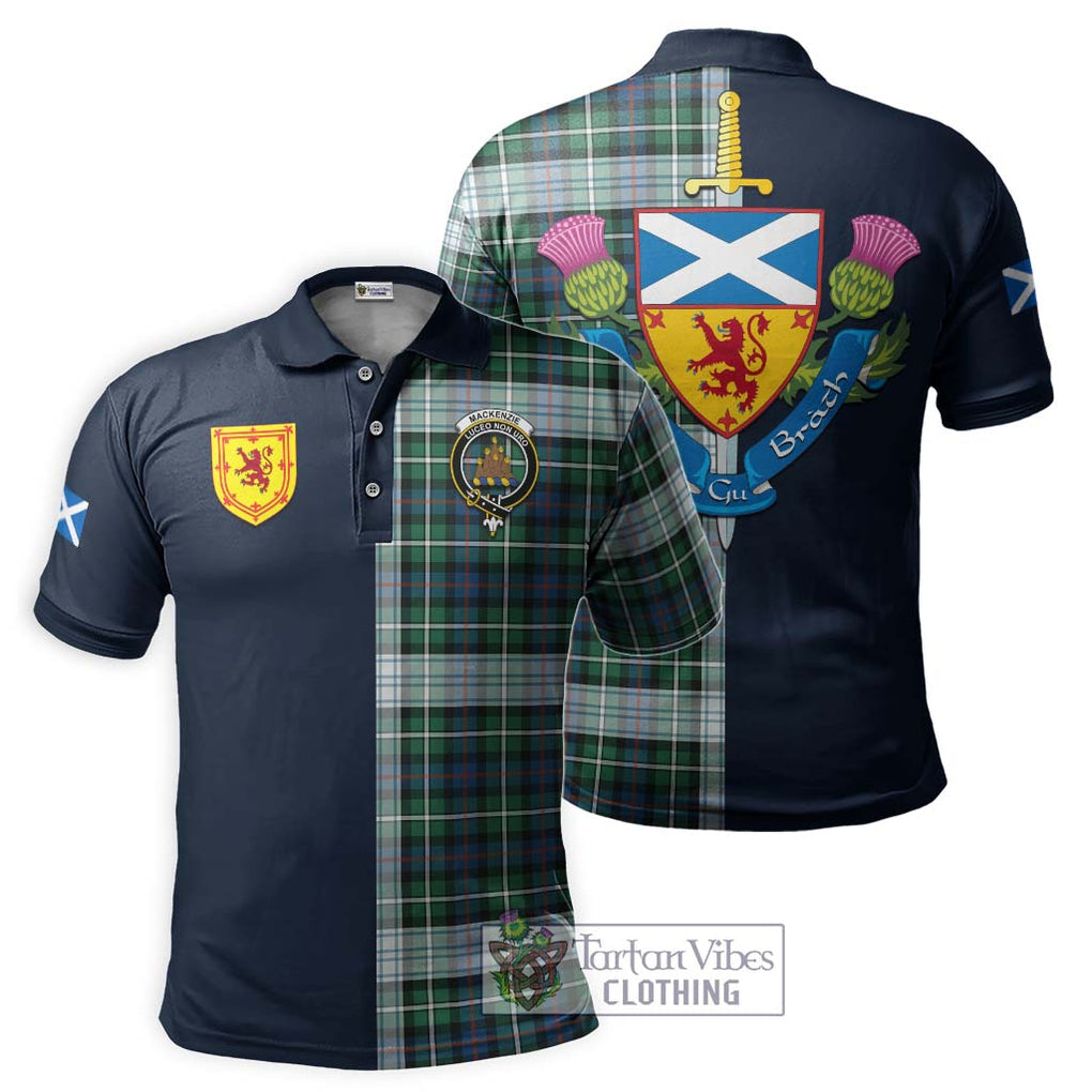 Tartan Vibes Clothing Mackenzie Dress Ancient Tartan Polo Shirt with Scottish Lion Royal Arm Half Style