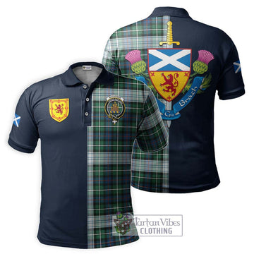 Mackenzie Dress Ancient Tartan Polo Shirt Alba with Scottish Lion Royal Arm Half Style