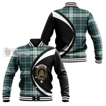 Mackenzie Dress Ancient Tartan Baseball Jacket with Family Crest Circle Style Unisex - Tartan Vibes Clothing