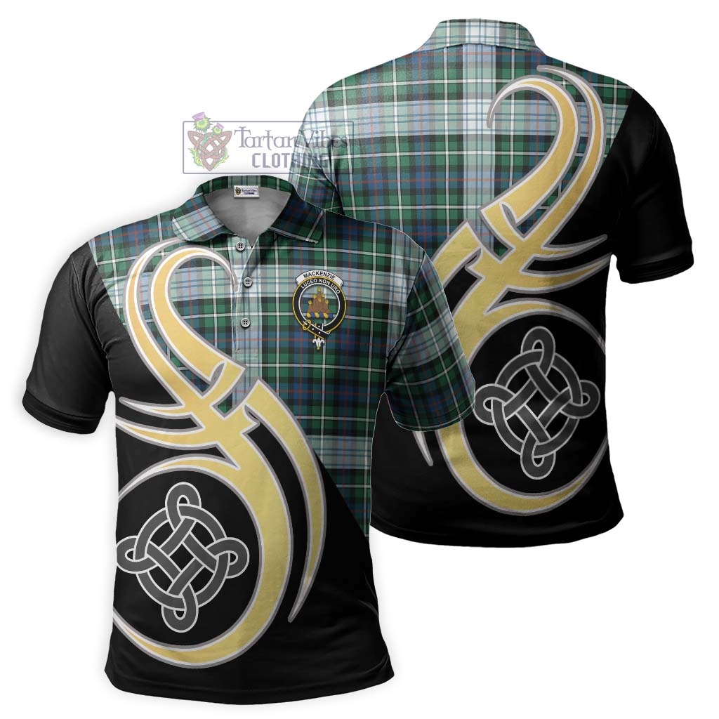 Mackenzie Dress Ancient Tartan Polo Shirt with Family Crest and Celtic Symbol Style Kid - Tartan Vibes Clothing