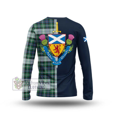 Mackenzie Dress Ancient Tartan Long Sleeve T-Shirt Alba with Scottish Lion Royal Arm Half Style