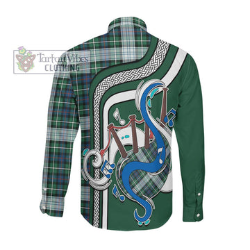 Mackenzie Dress Ancient Tartan Long Sleeve Button Shirt with Epic Bagpipe Style