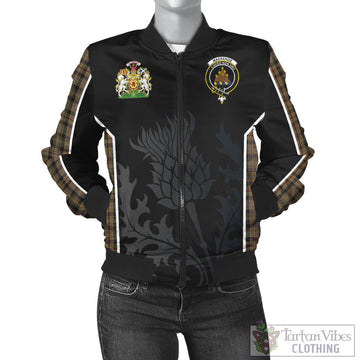 MacKenzie Hunting Tartan Bomber Jacket with Family Crest and Scottish Thistle Vibes Sport Style
