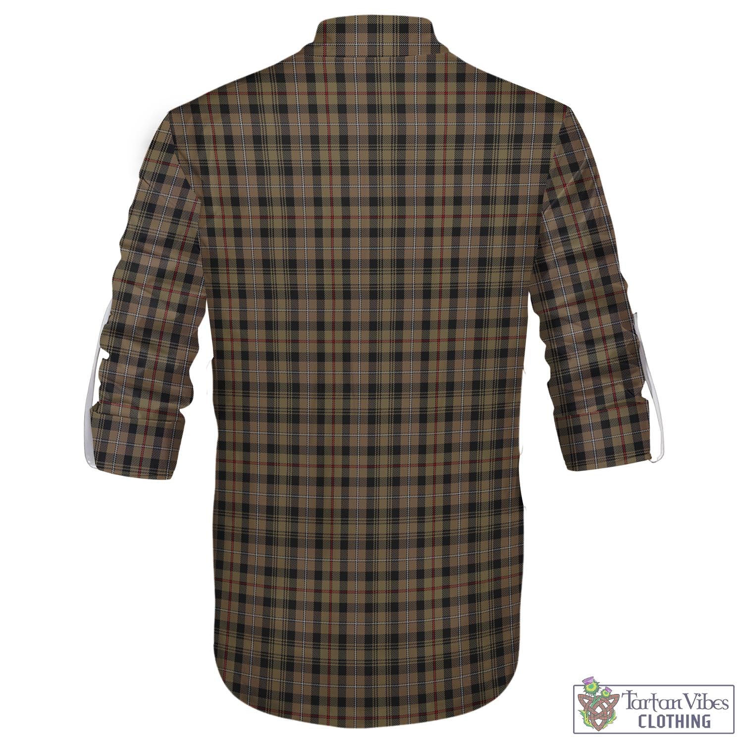 Tartan Vibes Clothing MacKenzie Hunting Tartan Men's Scottish Traditional Jacobite Ghillie Kilt Shirt