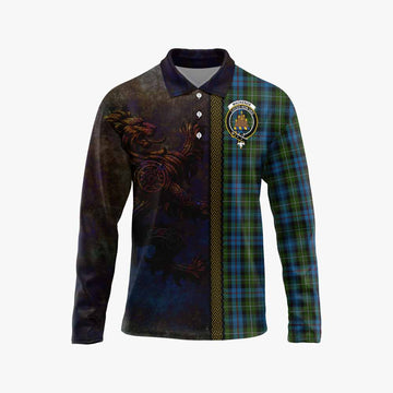Mackenzie (Mckenzie) Tartan Family Crest Long Sleeve Polo Shirt Alba Gu Brath Be Brave Lion Ancient Style