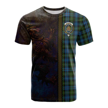 Mackenzie (Mckenzie) Tartan Family Crest Cotton T-shirt Alba Gu Brath Be Brave Lion Ancient Style