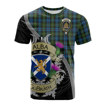 Mackenzie (Mckenzie) Tartan Family Crest Cotton T-shirt Lion Rampant Royal Thistle Shield Celtic Inspired