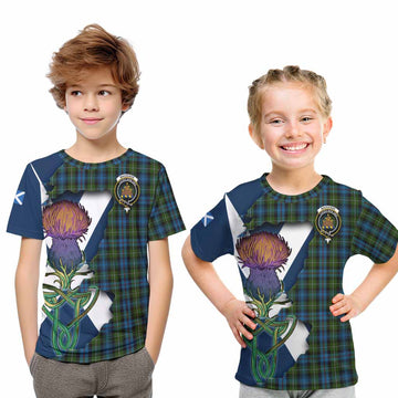 Mackenzie (Mckenzie) Tartan Family Crest Kid T-Shirt Scottish Thistle Celtic Inspired