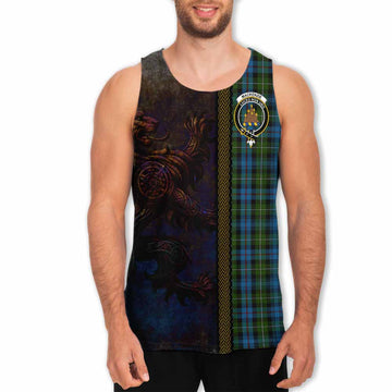 Mackenzie (Mckenzie) Tartan Family Crest Men's Tank Top Alba Gu Brath Be Brave Lion Ancient Style