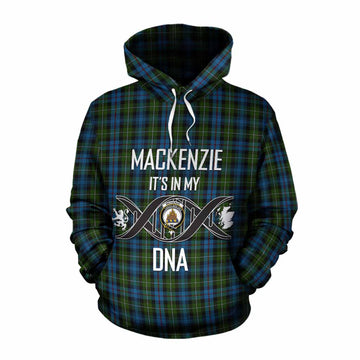 Tartan Vibes Clothing Mackenzie (Mckenzie) Tartan Cotton Hoodie with Family Crest DNA In Me Style