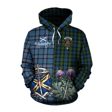 Mackenzie (Mckenzie) Tartan Cotton Hoodie Happy St. Andrew's Day Half Tartan Style