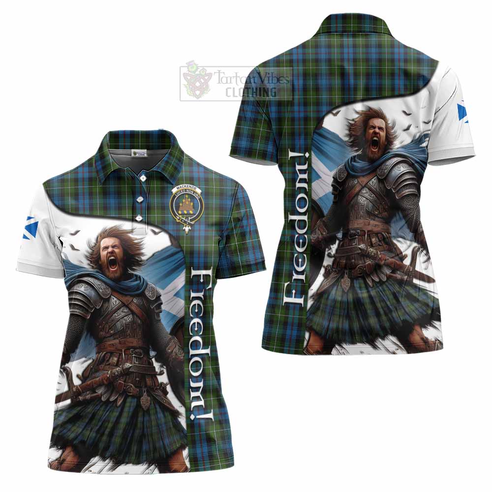 Tartan Vibes Clothing Mackenzie (Mckenzie) Crest Tartan Women's Polo Shirt Inspired by the Freedom of Scottish Warrior