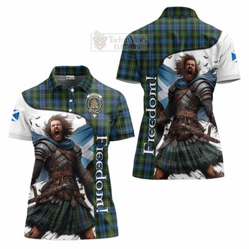 Tartan Vibes Clothing Mackenzie (Mckenzie) Crest Tartan Women's Polo Shirt Inspired by the Freedom of Scottish Warrior