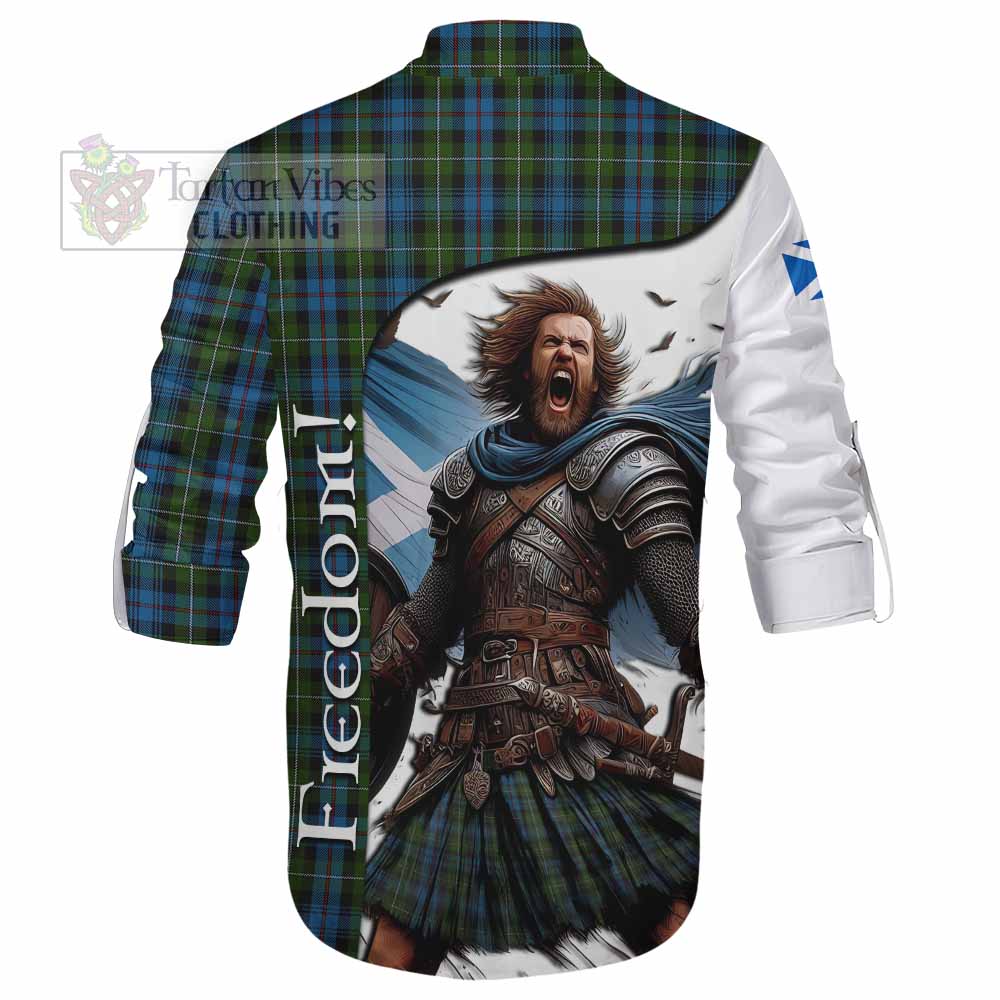 Tartan Vibes Clothing Mackenzie (Mckenzie) Crest Tartan Ghillie Kilt Shirt Inspired by the Freedom of Scottish Warrior
