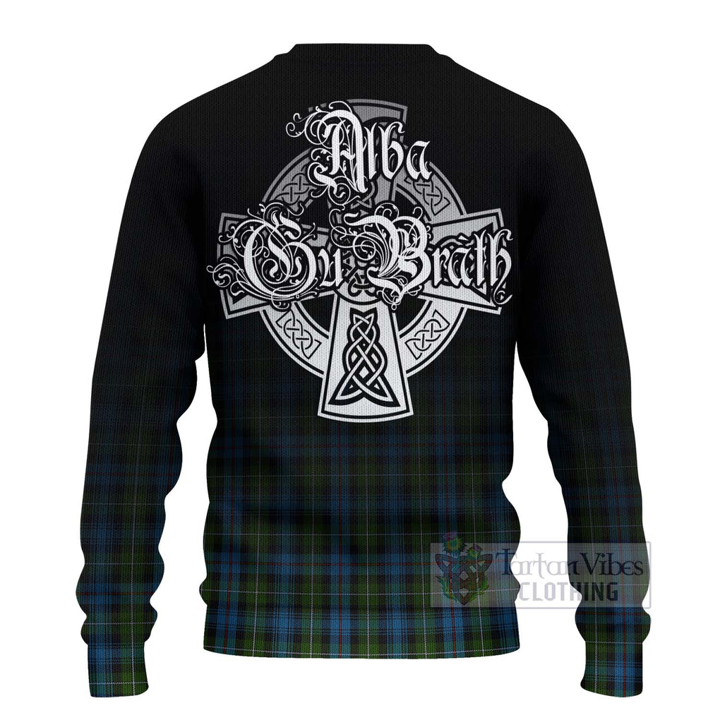 Tartan Vibes Clothing Mackenzie (Mckenzie) Tartan Knitted Sweater Featuring Alba Gu Brath Family Crest Celtic Inspired