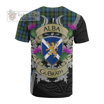 Mackenzie (Mckenzie) Tartan Family Crest Cotton T-shirt Lion Rampant Royal Thistle Shield Celtic Inspired