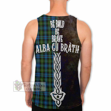Mackenzie (Mckenzie) Tartan Family Crest Men's Tank Top Alba Gu Brath Be Brave Lion Ancient Style