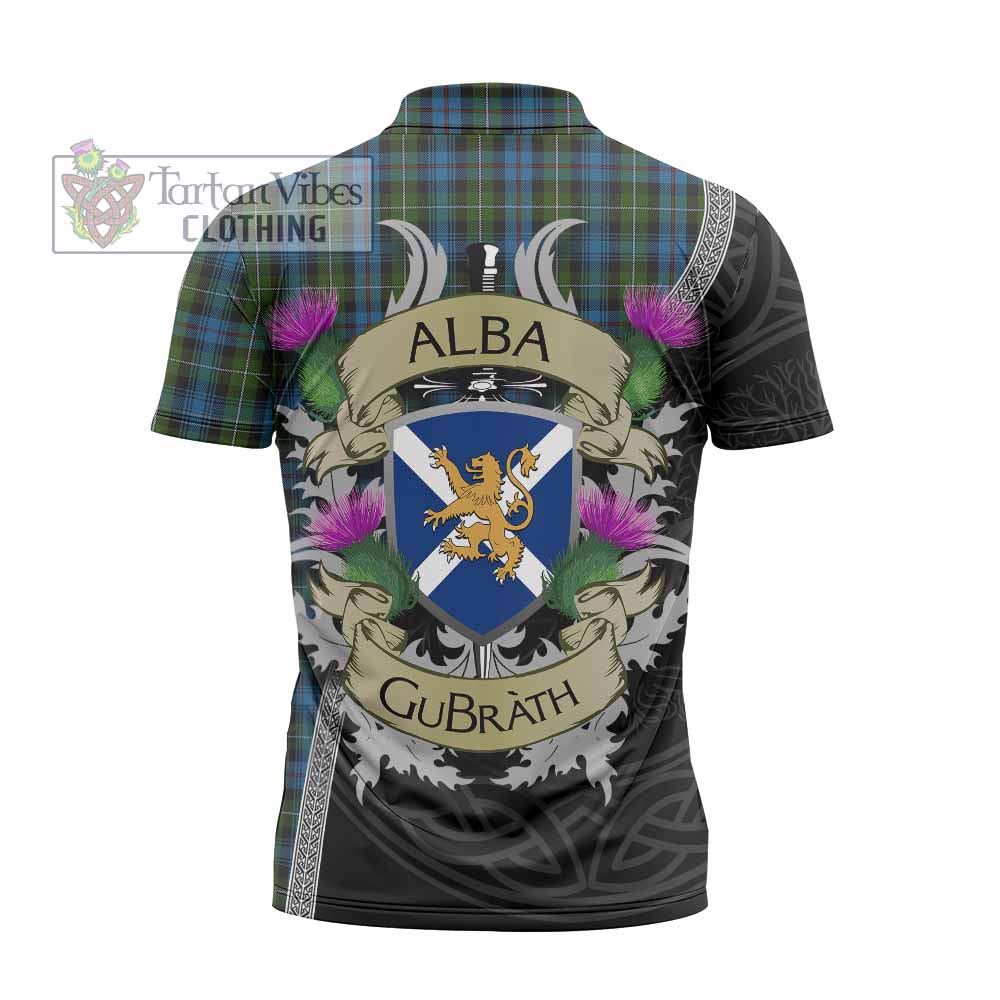 Tartan Vibes Clothing Mackenzie (Mckenzie) Tartan Family Crest Zipper Polo Shirt Lion Rampant Royal Thistle Shield Celtic Inspired